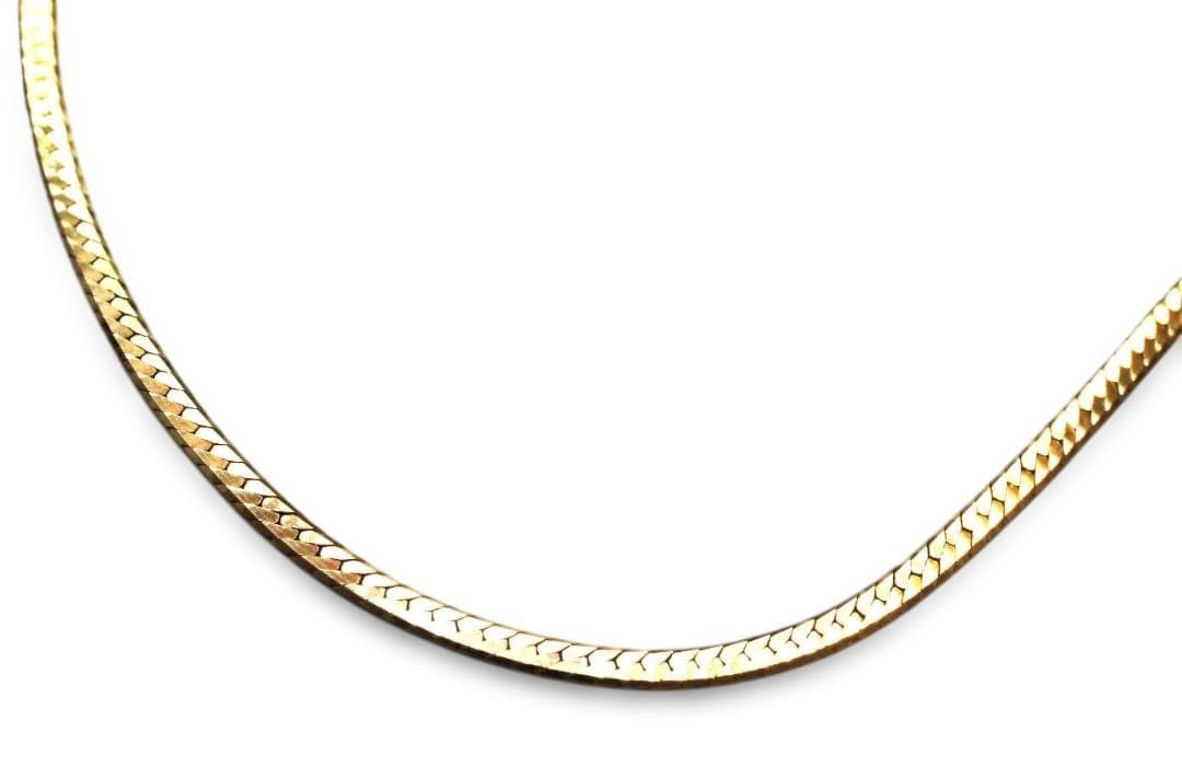 【良品】K18 ヘリンボーン チェーン ネックレス 6.48g 造幣局刻印あり