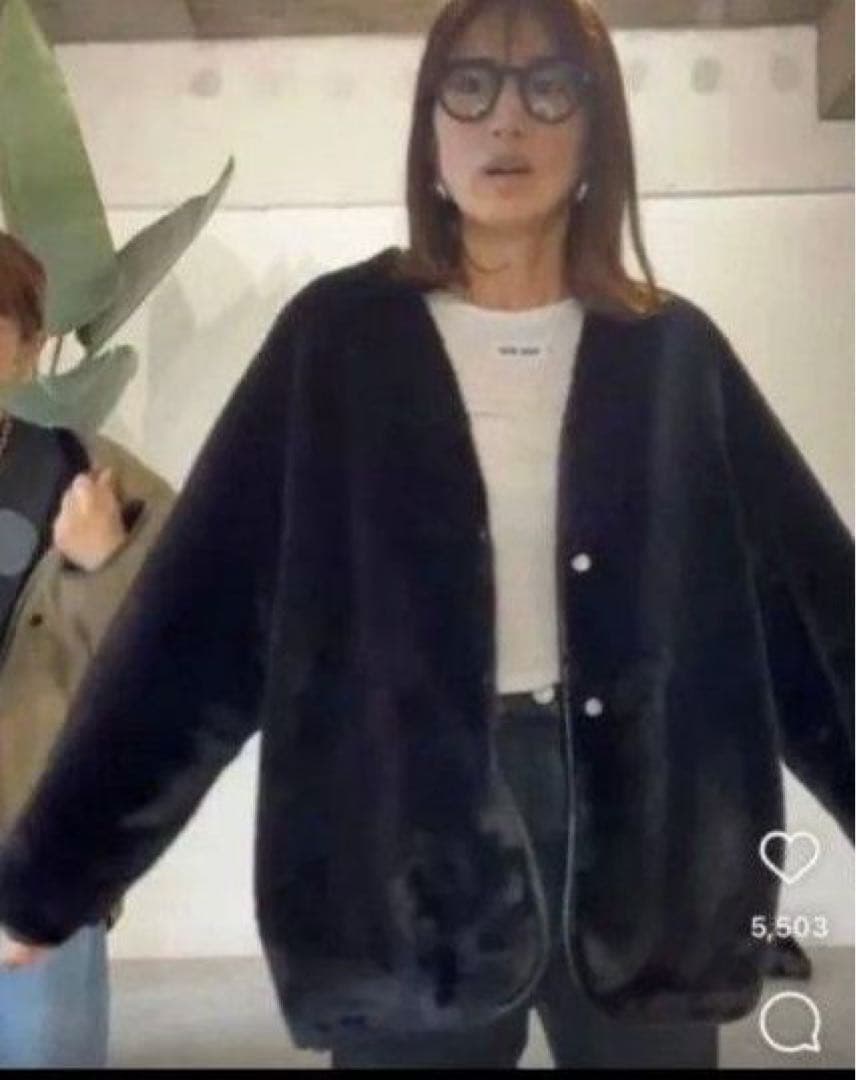 MimiWCJひょうたんキルトリバーシブルジャケット ブラック