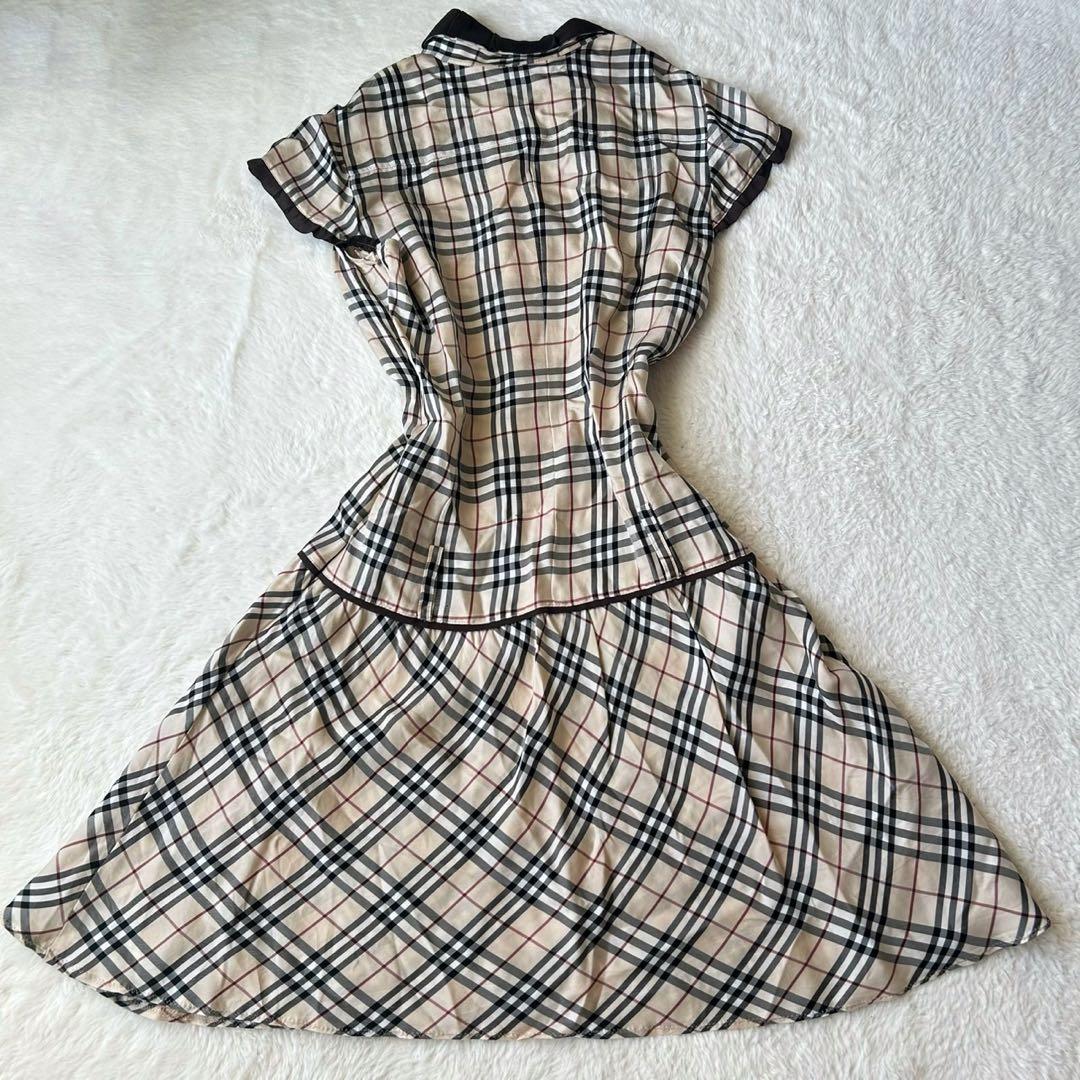希少✨バーバリーブルーレーベル ノバチェック ワンピース S相当 y2k