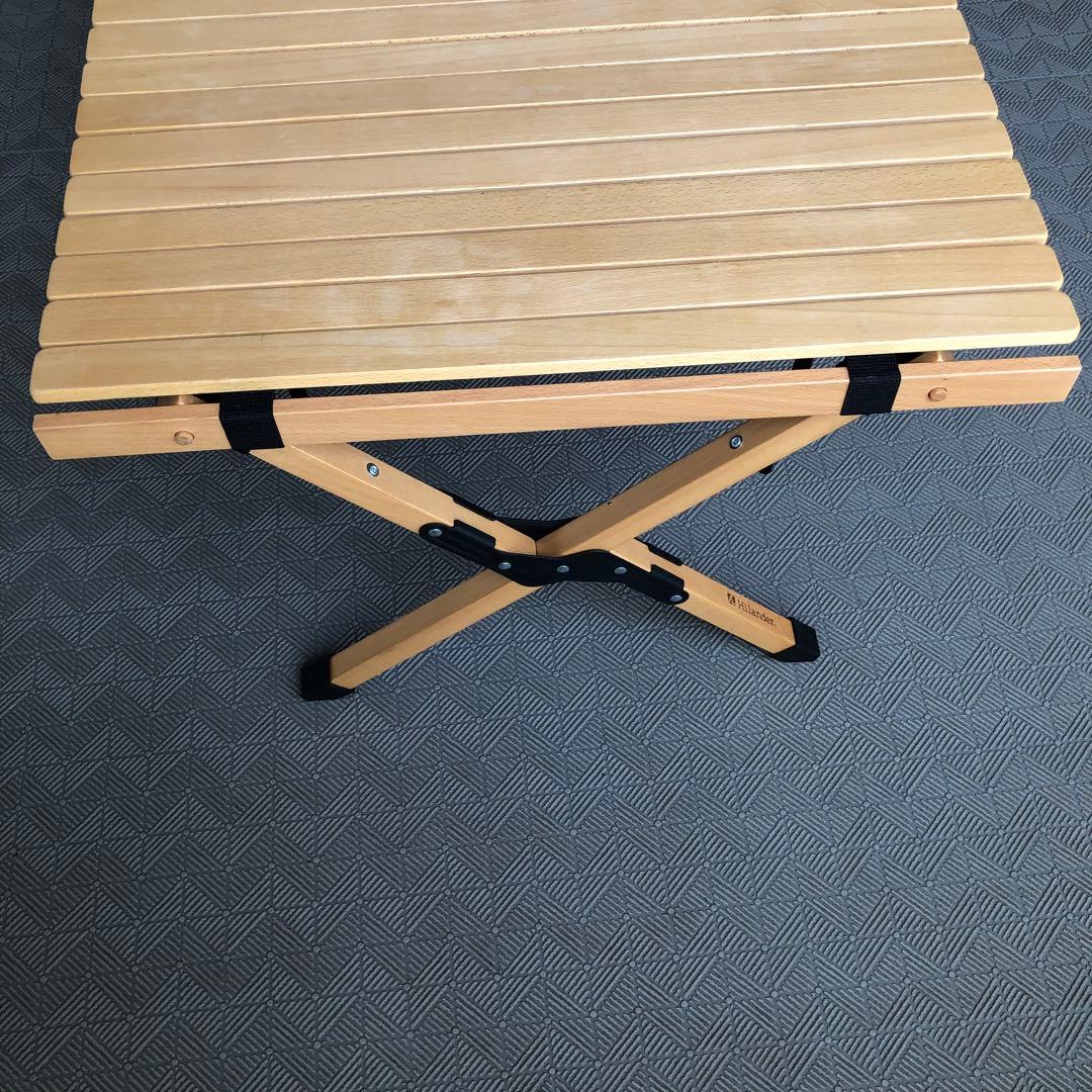 Hilander　ウッドロールトップテーブル　90X60