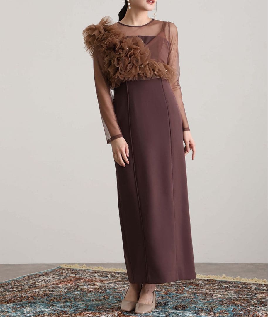 フリルパールビスチェ　オケージョンドレス【atlo】