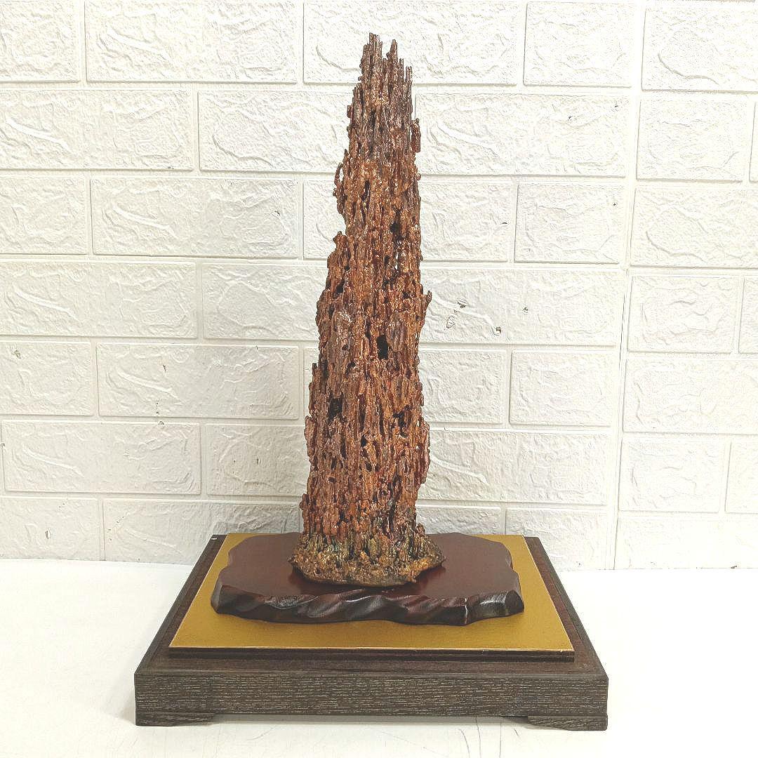 銅滴　台座付き　置物　上197