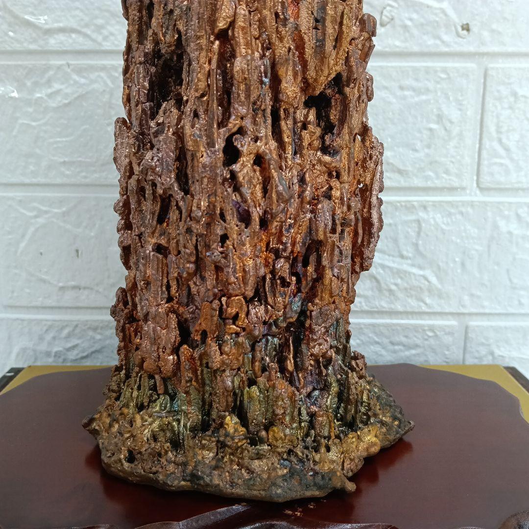 銅滴　台座付き　置物　上197