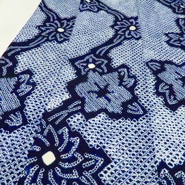 専用Y3457◆美品 有松鳴海絞り 綿 手縫い仕立て 高級浴衣 洗える夏着物