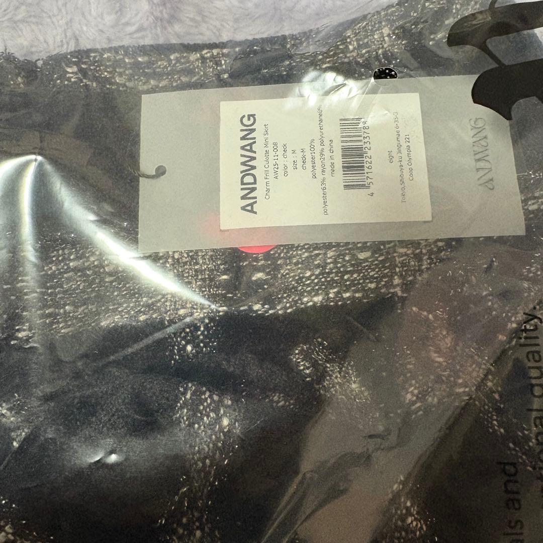 スカート andwang Charm frill culotte mini skirt