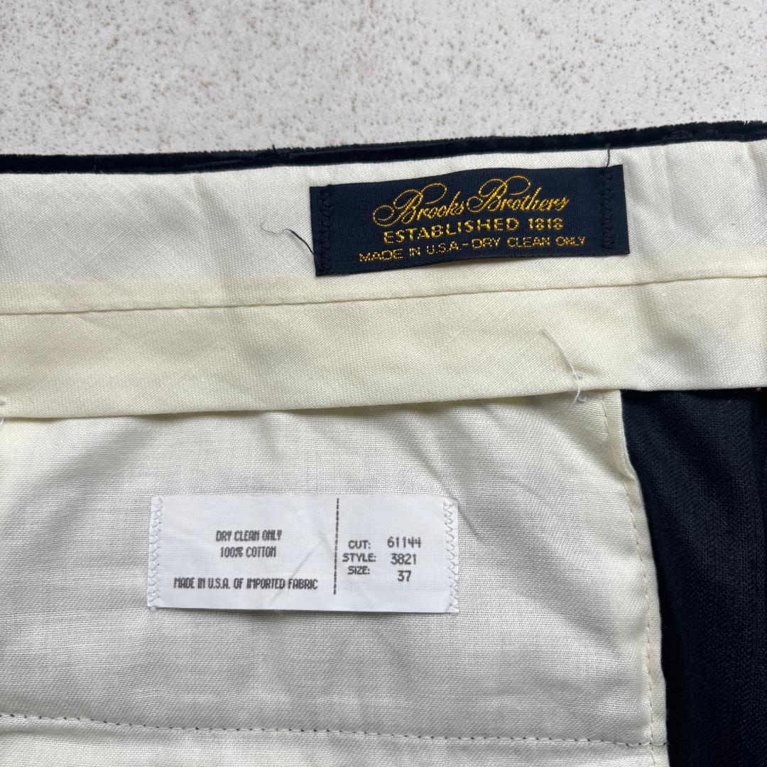 80sUSA製Brooks Brothers ブラックコーデュロイパンツ太畝37