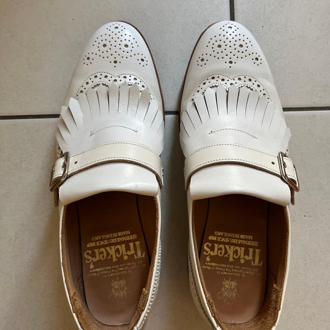Tricker's ホワイトレザー ローファー