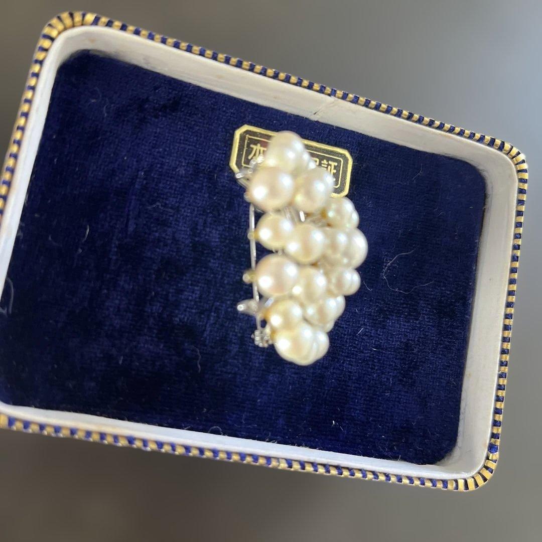 アコヤ本真珠 ブローチ ケース付き