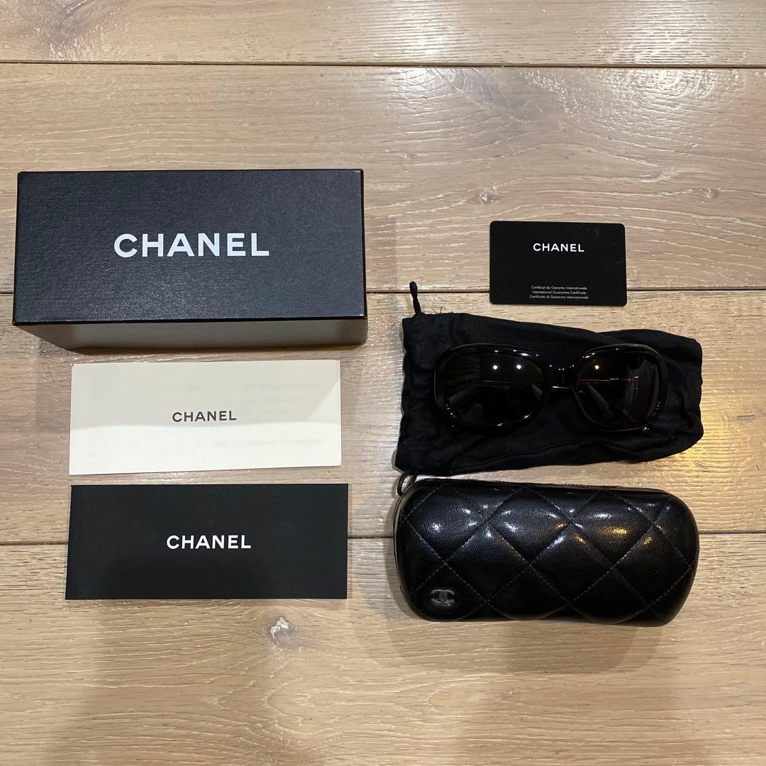 CHANEL シャネル　サングラス ブラウン　べっこう　リボン　美品