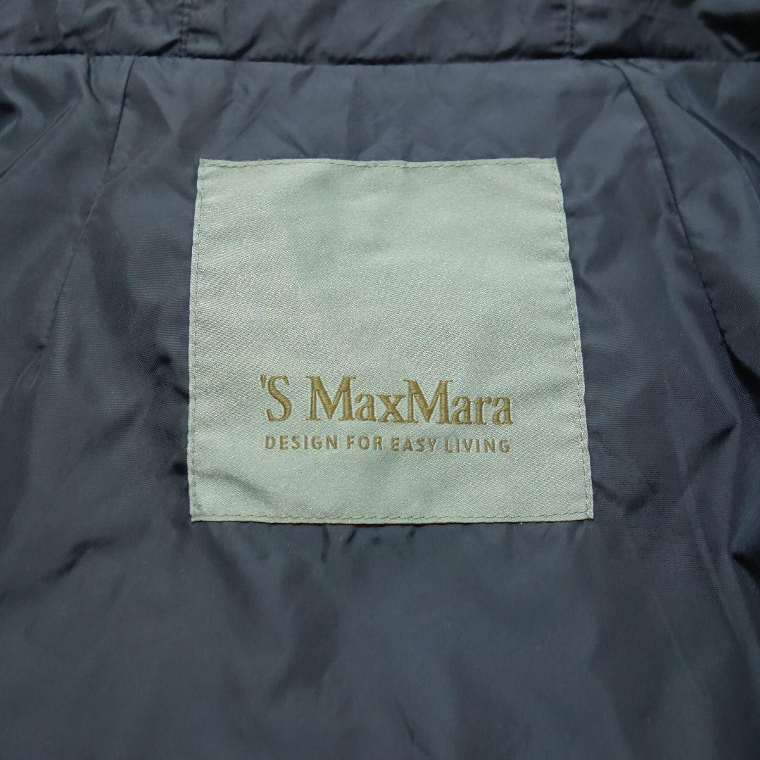 S MaxMara 中綿入り フーデッドブルゾン ブラック サイズL ケース付