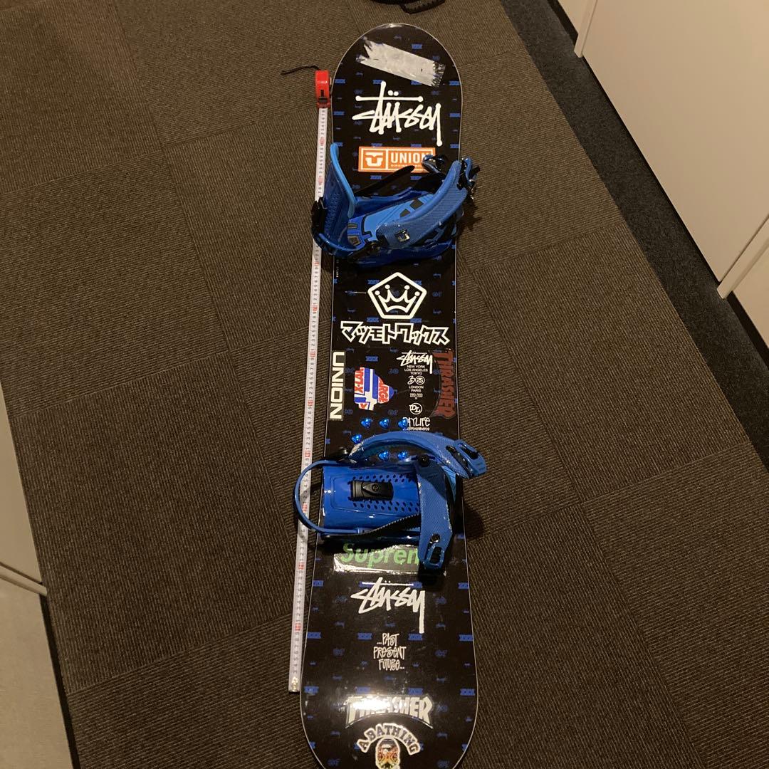 STUSSY x DAYLIFE スノーボード155cm+ビンディングUNION