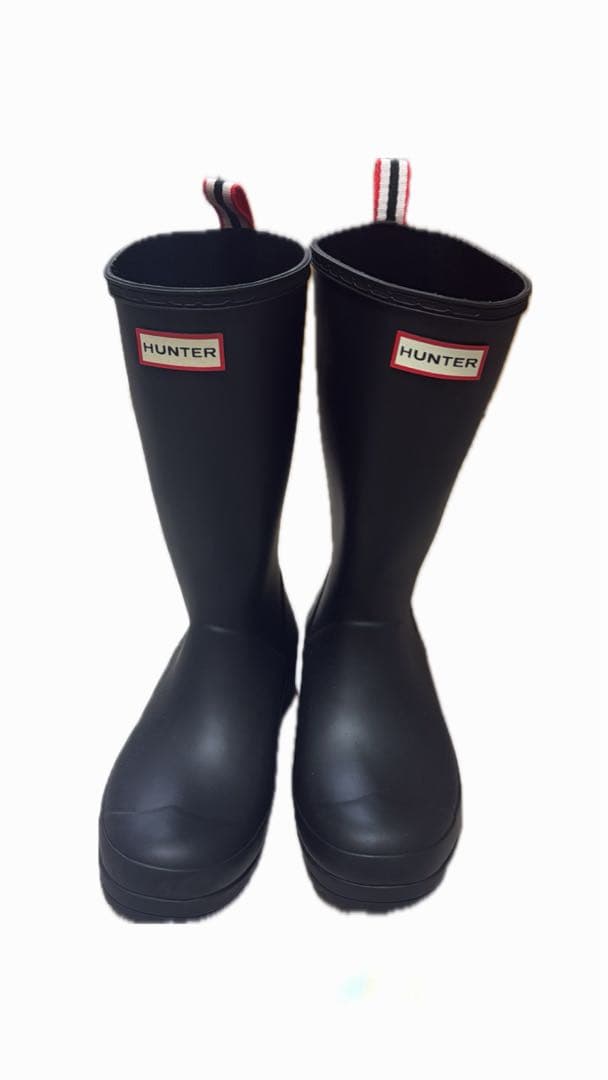 【美品】HUNTER 長靴　ロング　ブラック　23cm