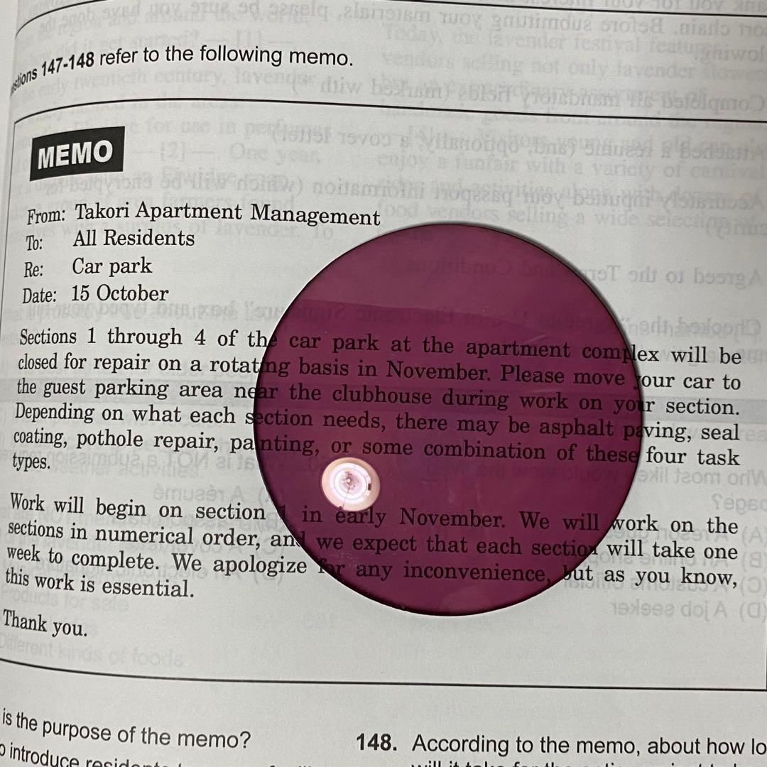 アーレンレンズ 1組 未使用 未加工 紫 パープル 特注 度なしレンズ　光過敏