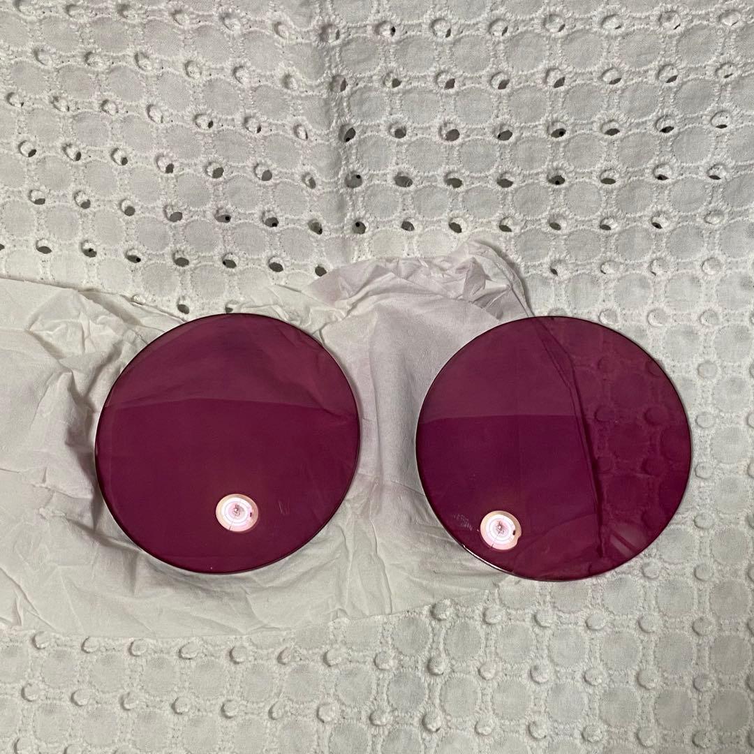 アーレンレンズ 1組 未使用 未加工 紫 パープル 特注 度なしレンズ　光過敏