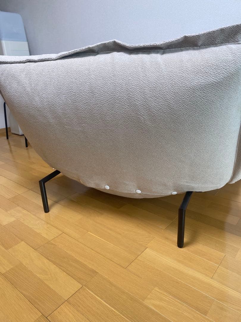 『ぽとゆ』リーン・ロゼ　ロゼカラン1P ファブリックソファ