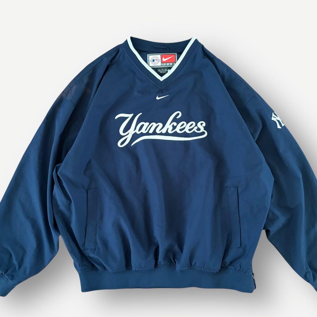 【00s古着】ニューヨークヤンキース　ナイキ製 オフィシャルナイロンプルオーバー