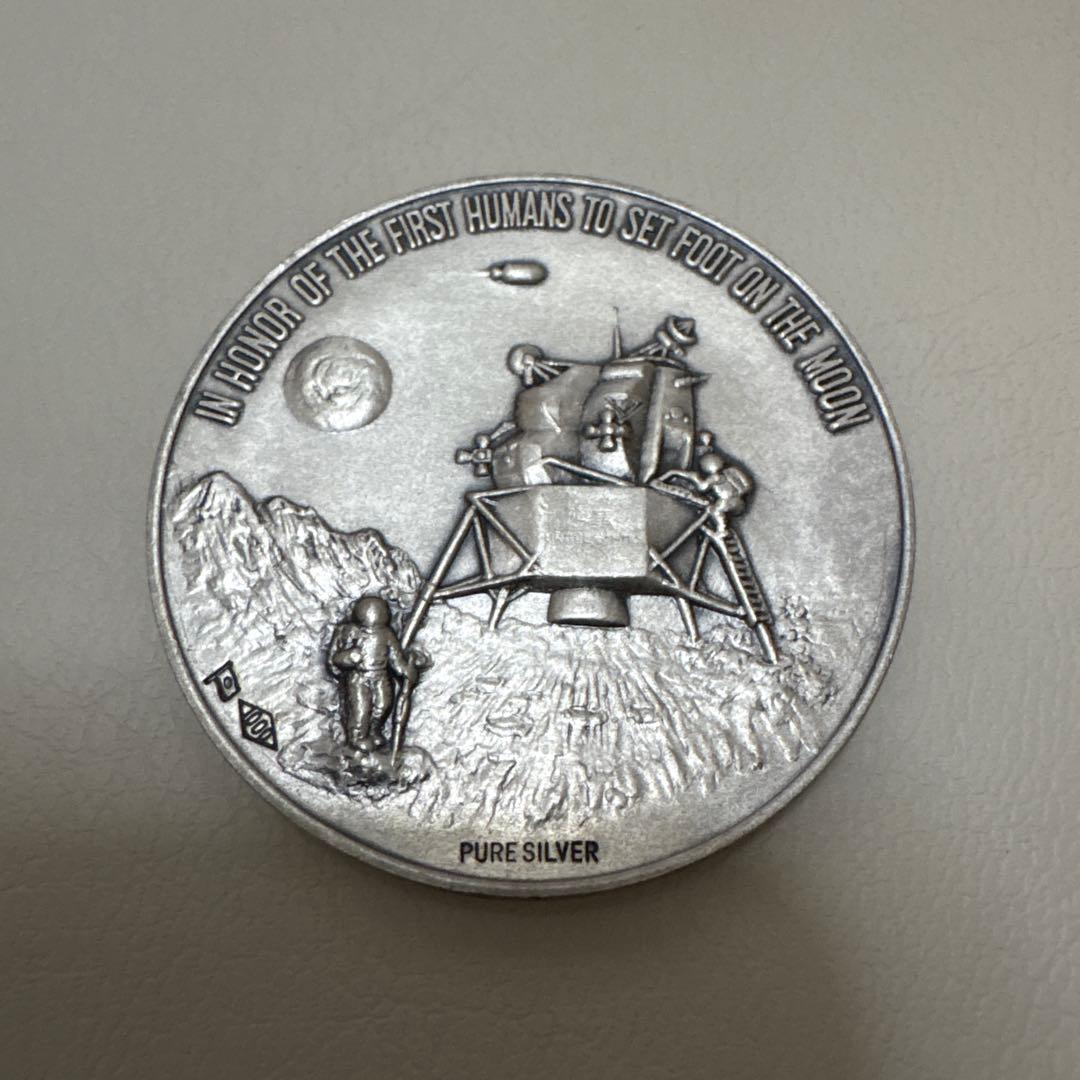 純銀 アポロ11号メダル 純銀 1969年製 記念メダル