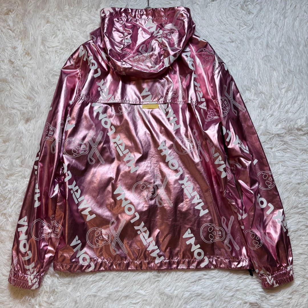 みぽぷ様マークアンドロナ フード付きジャンパー 光沢ピンク 男女兼用 ロゴ スカ