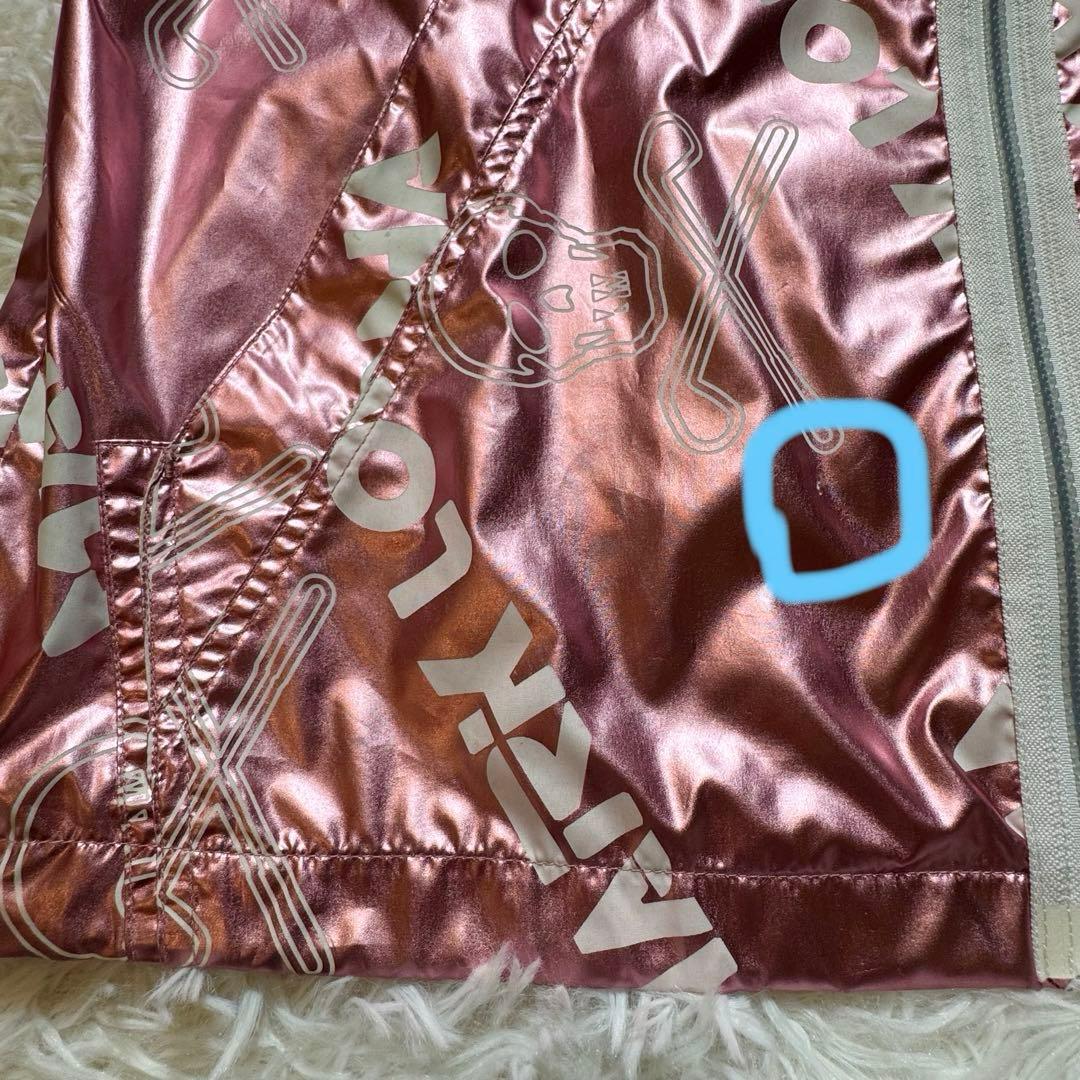 みぽぷ様マークアンドロナ フード付きジャンパー 光沢ピンク 男女兼用 ロゴ スカ