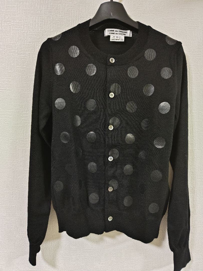 超美品！コムデギャルソン黒のドット柄ニットカーディガン 2025年 購入！