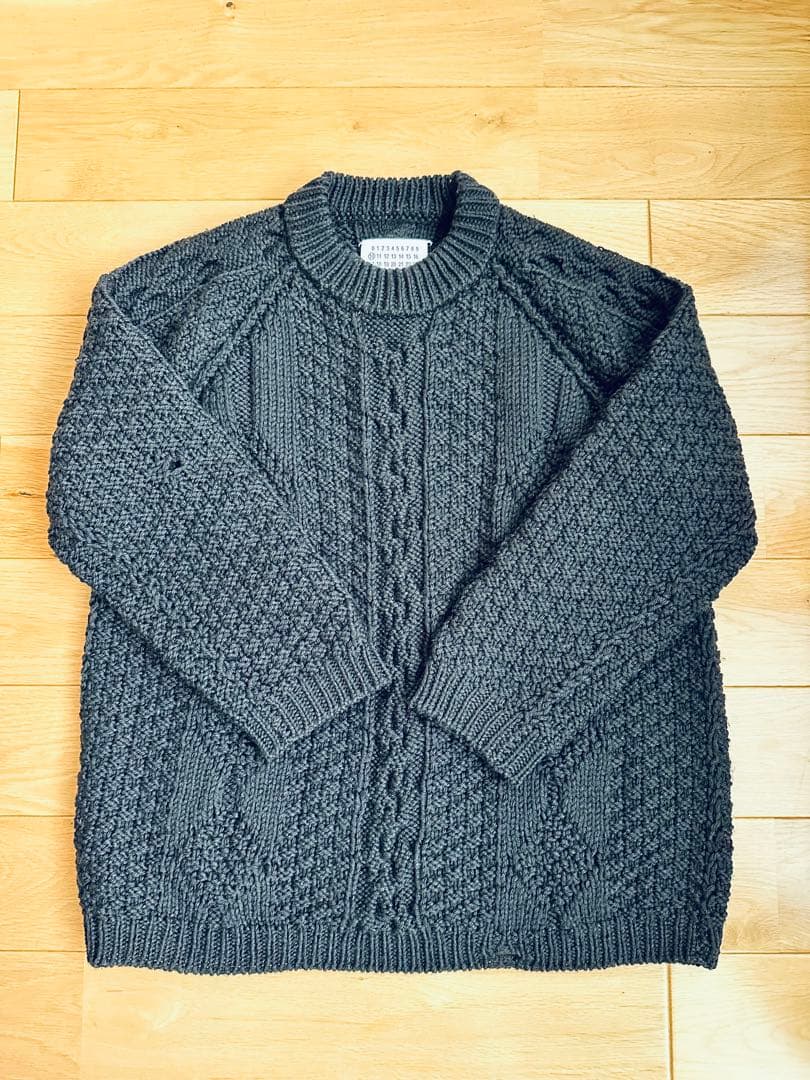 【美品】Maison Margiela デストロイドニット　セーター ネイビー