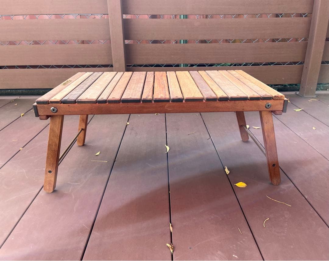 オーク材 フォールディングテーブル キャンプ