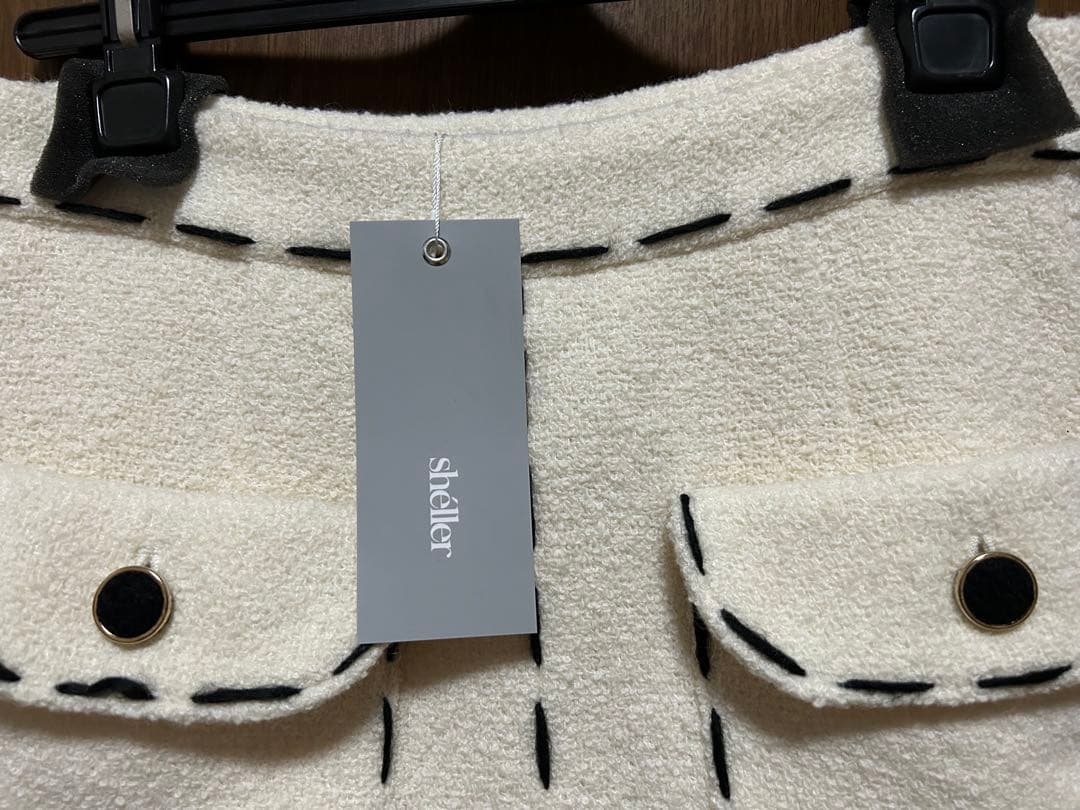 新品タグ付き★ shéllerシェリエstitch tweed culottes