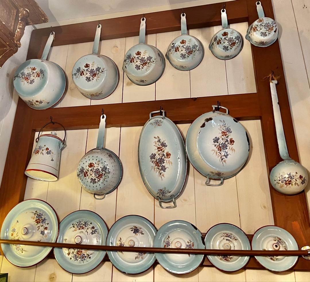 フランスアンティークホーローセット