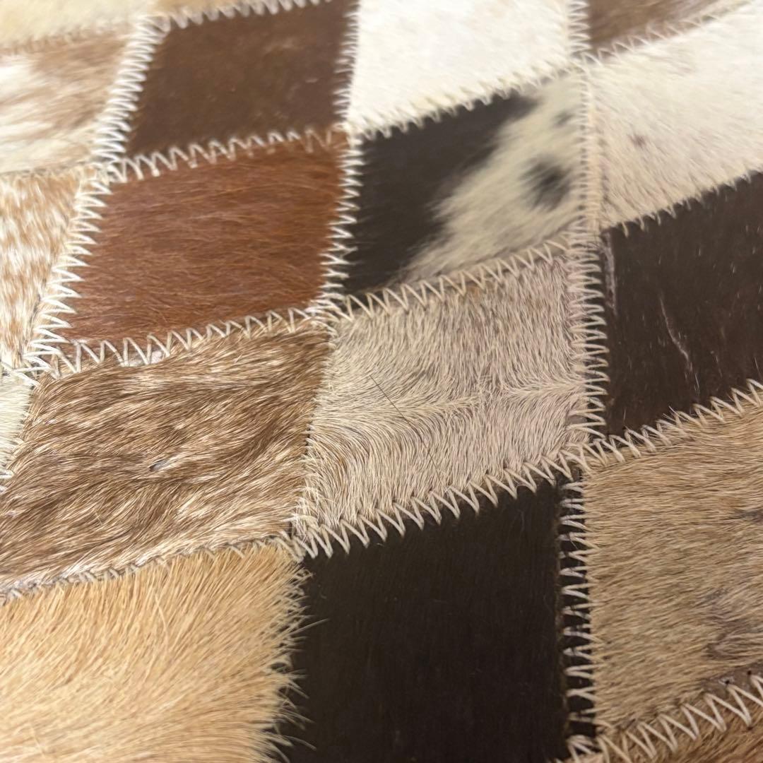 90年代アンティーク◎本革パッチワーク ハンティングチェア◎スツール