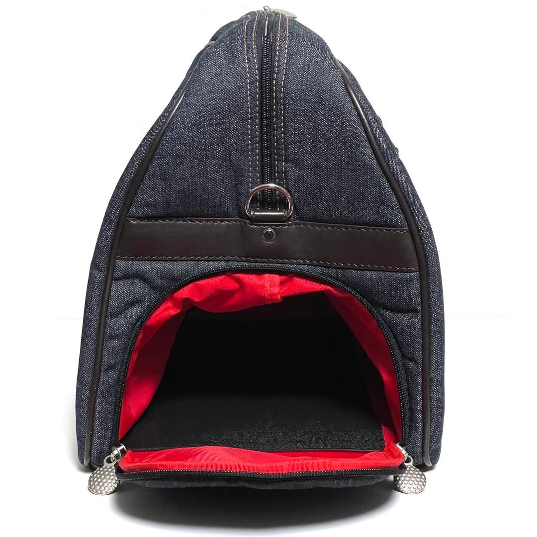 ✨美品 希少✨EVISU エヴィス ボストンバッグ デニム×レザー 斜め掛け