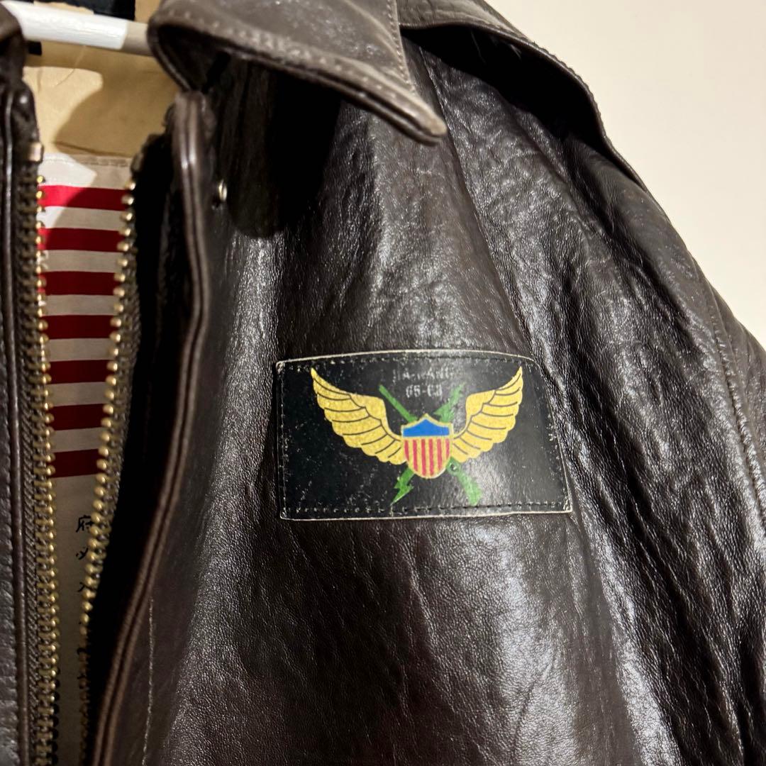 AVIREX A-2 フライトジャケット レザージャケット 茶色 ミリタリー古着