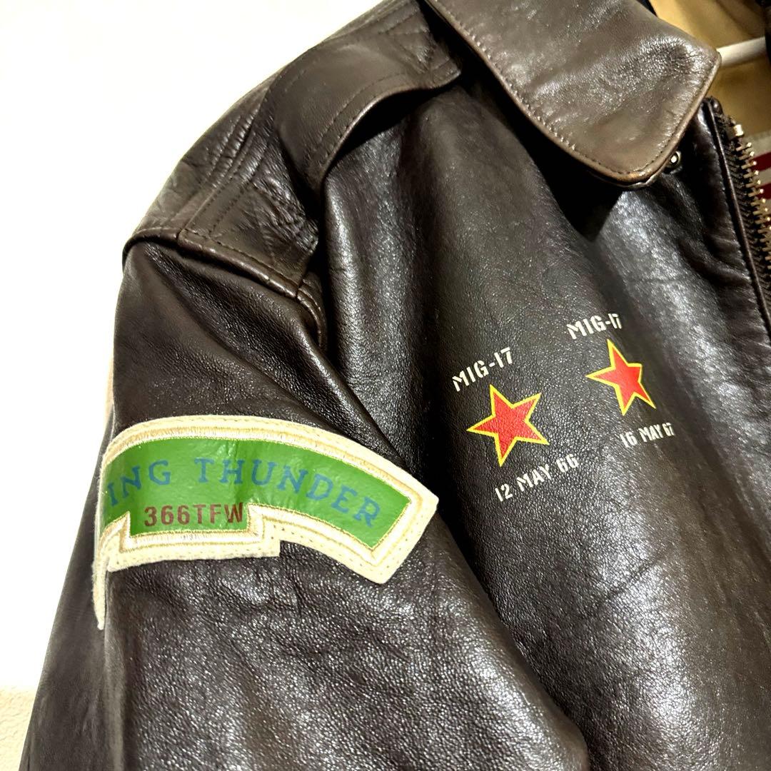 AVIREX A-2 フライトジャケット レザージャケット 茶色 ミリタリー古着