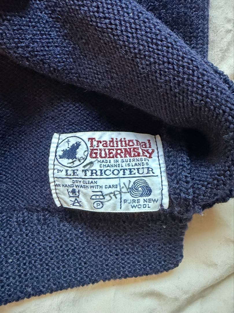 70s イギリス製 LE TRICOTEUR ガンジーニットセーター