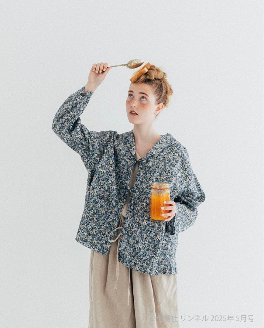 nest robe リネンリバティセーラーブラウス