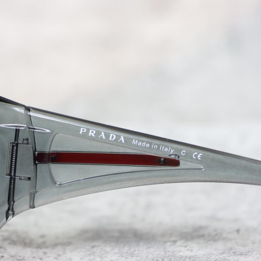 PRADA SPORT プラダスポーツ サングラス グレー×レッド ケース付き
