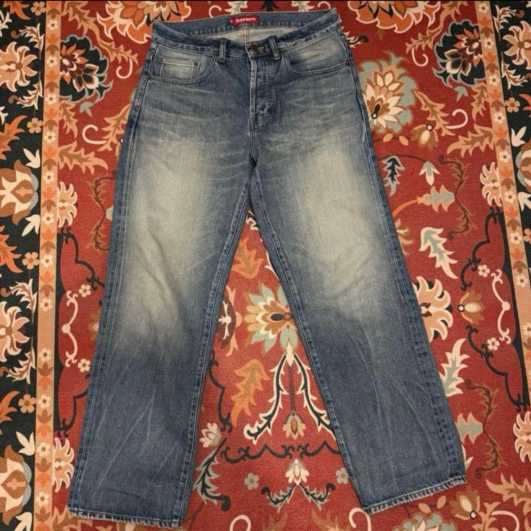 パンツ Supreme Distressed Loose Selvedge Jean