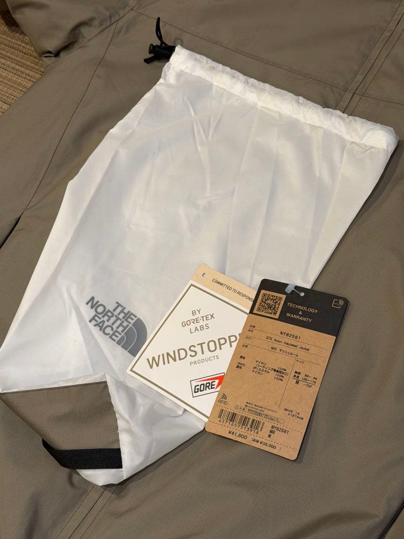 新品The North Face GTX アクションインサレーテッドジャケット