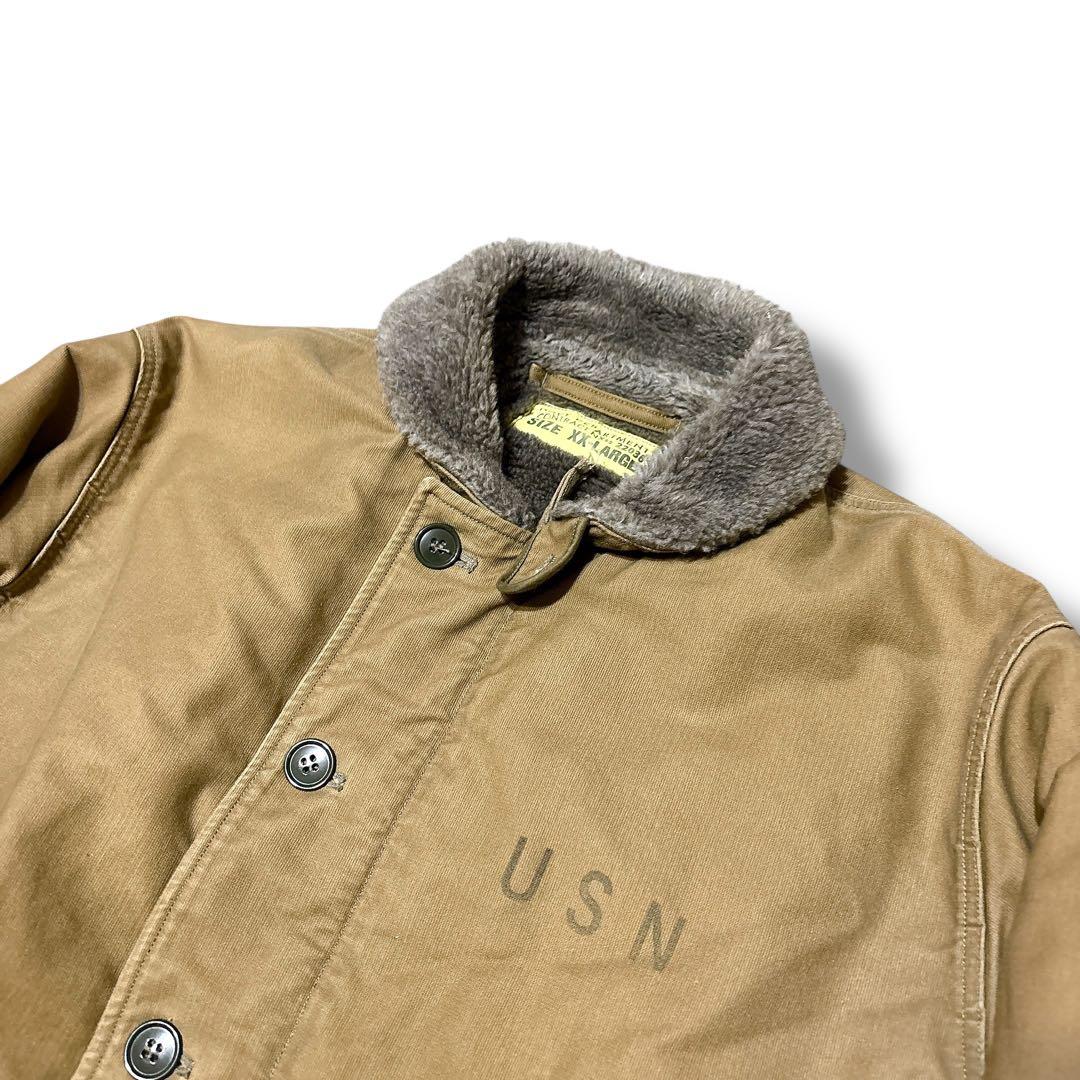BUZZ RICKSON’S N-1 デッキジャケット USN ブラウン XXL