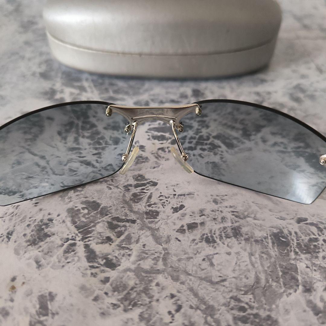 人気モデル/美品✨ChristianDior★リムレスサングラス/ライトブルー