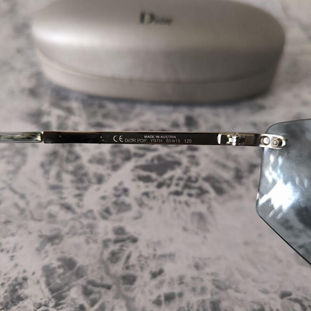 人気モデル/美品✨ChristianDior★リムレスサングラス/ライトブルー
