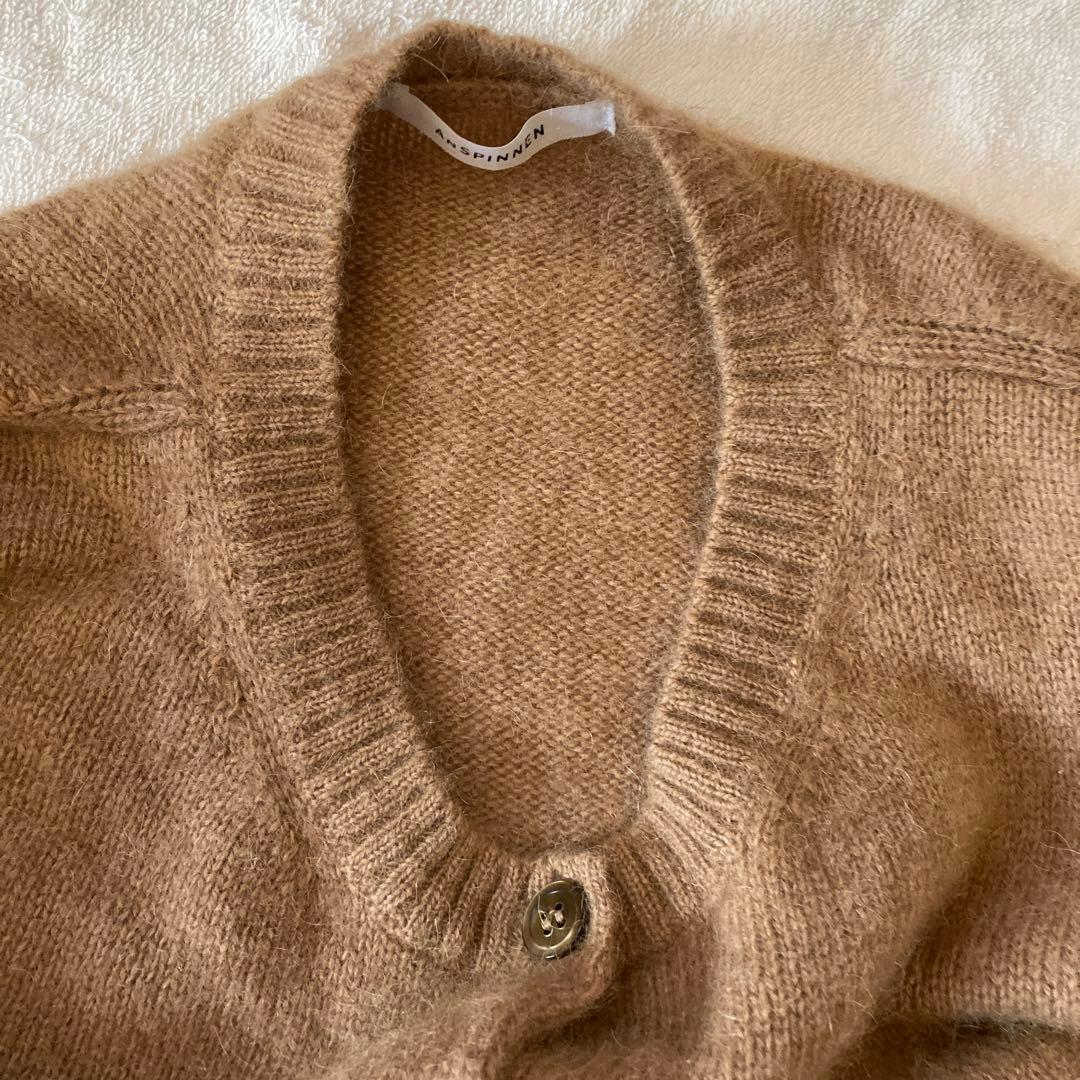 ANSPINNEN スピネン　キャメル100カーディガン38