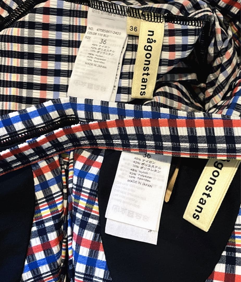 nagonstans ナゴンスタンス 水着 セットアップ パンツ チェック柄