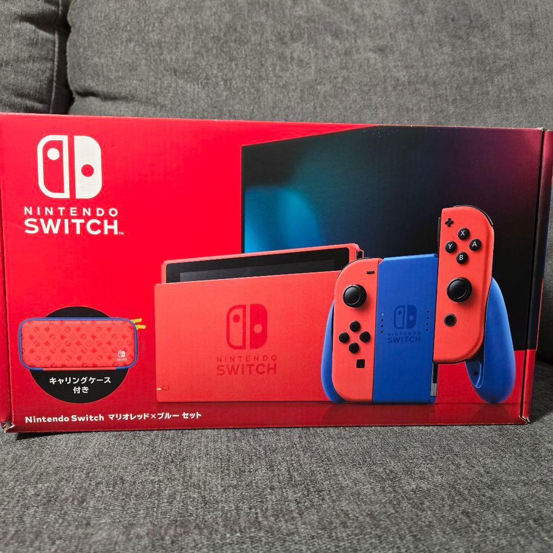 【美品】Nintendo Switch マリオレッド×ブルー 本体セット