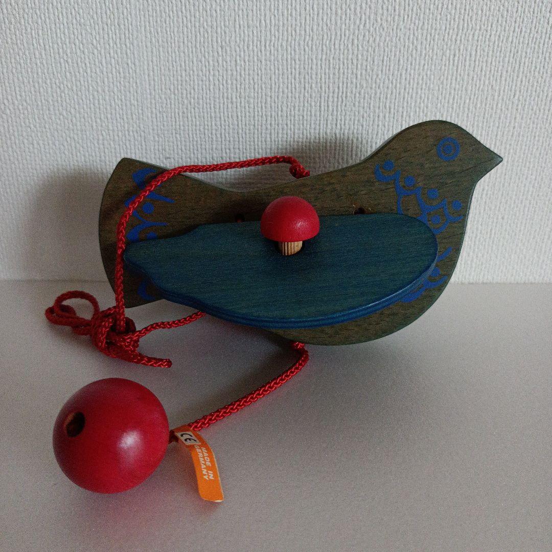 モビール 木製 鳥(赤ボール) ドイツ製 ブライトシュベルツ社 希少品