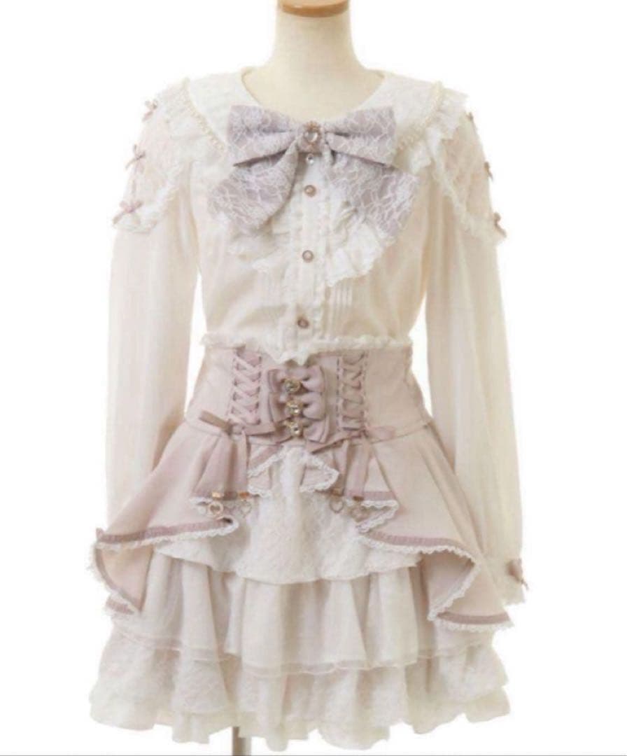 ❤︎LIZLISA❤︎ ミルフィーユフリルブラウス ピンク