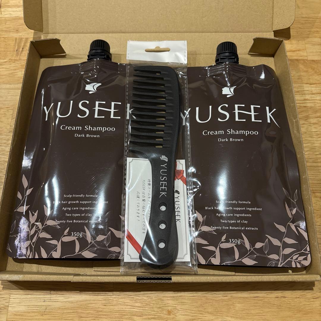 YUSEEK Cream Shampoo ダークブラウン 2本セット