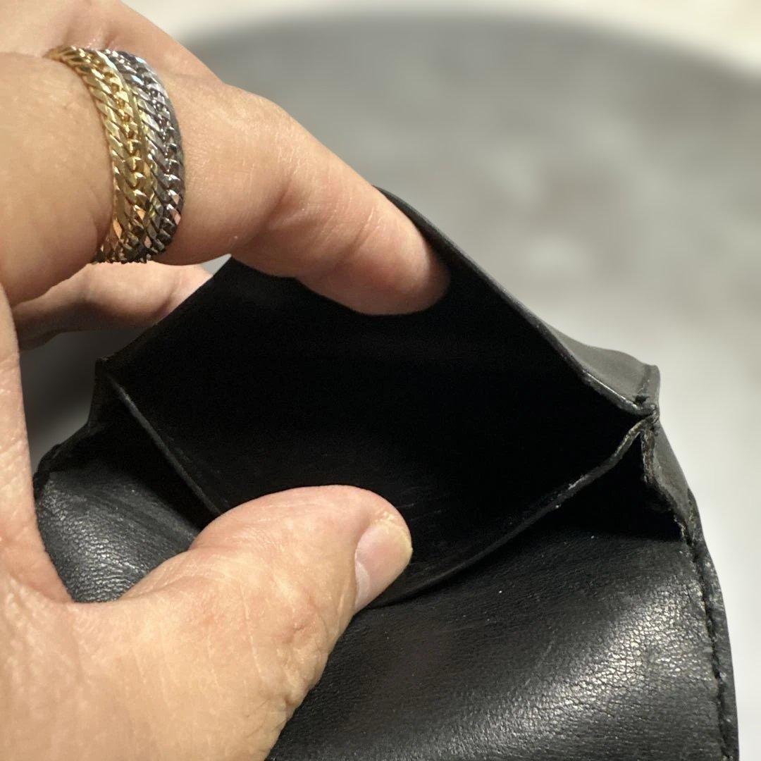 エルメス　べアン黒 レザー 名刺入れ 二つ折り式　値引きOK