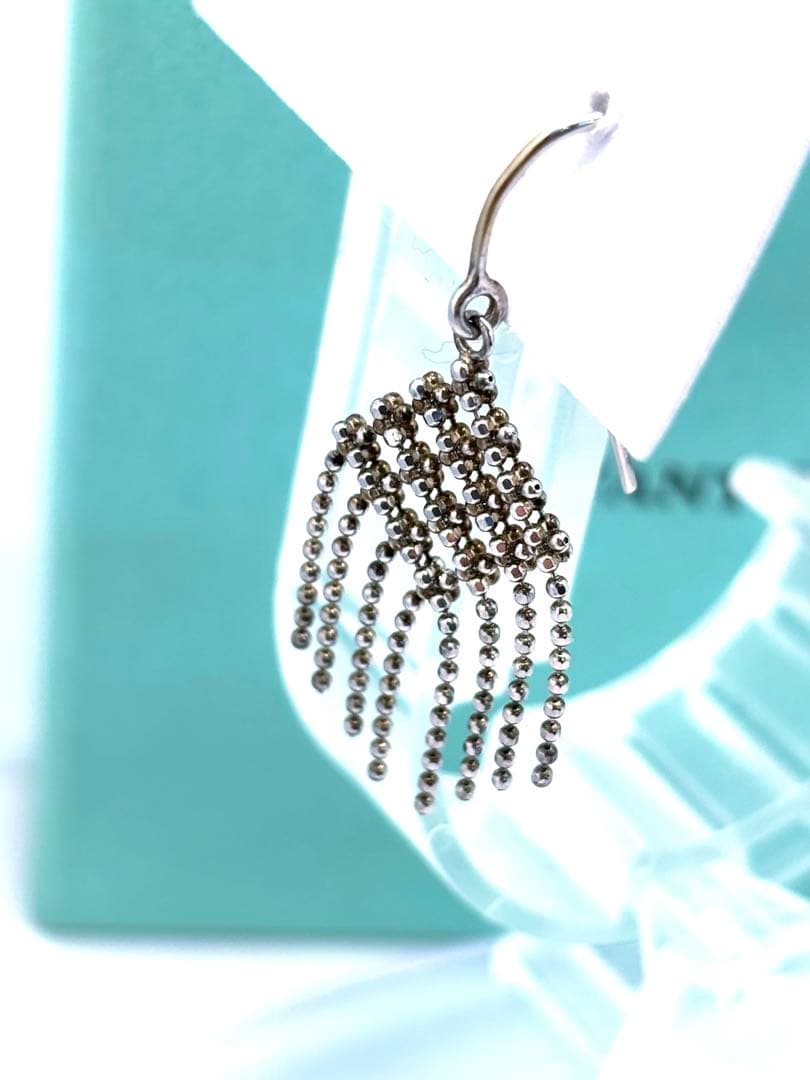 Tiffany K18WG 750 希少　フリンジ　ピアス