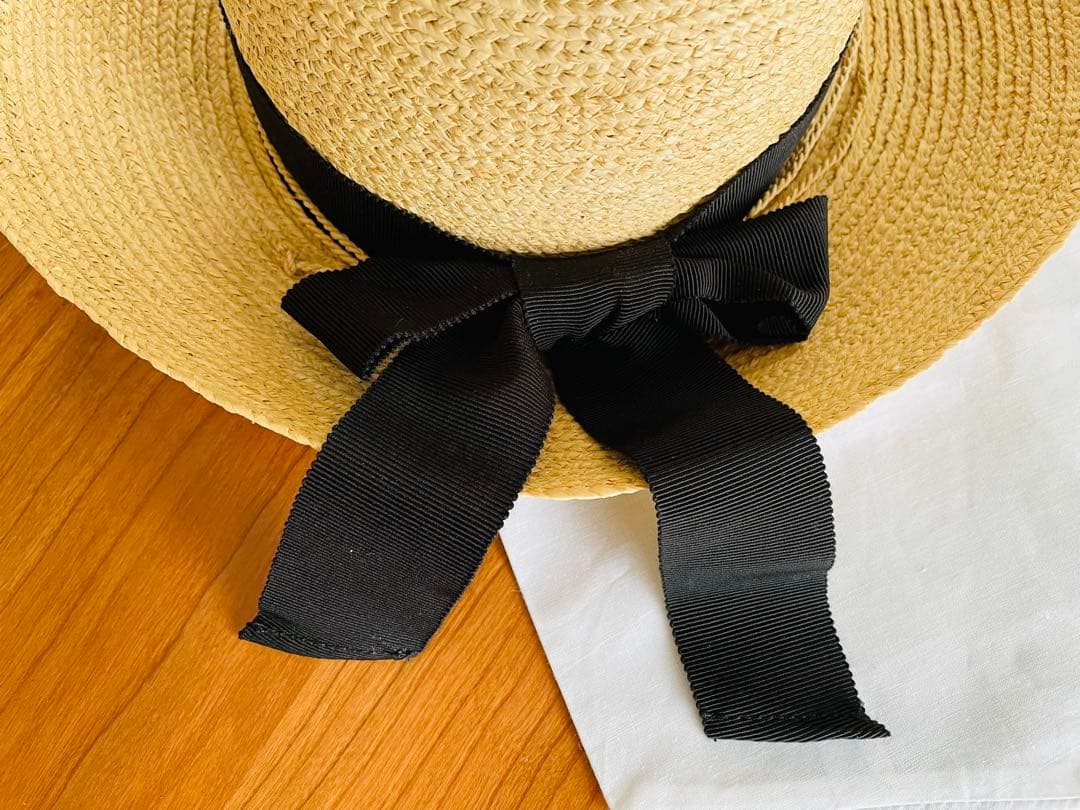 HELEN KAMINSKI 麦わら帽子 ベージュ/ブラック