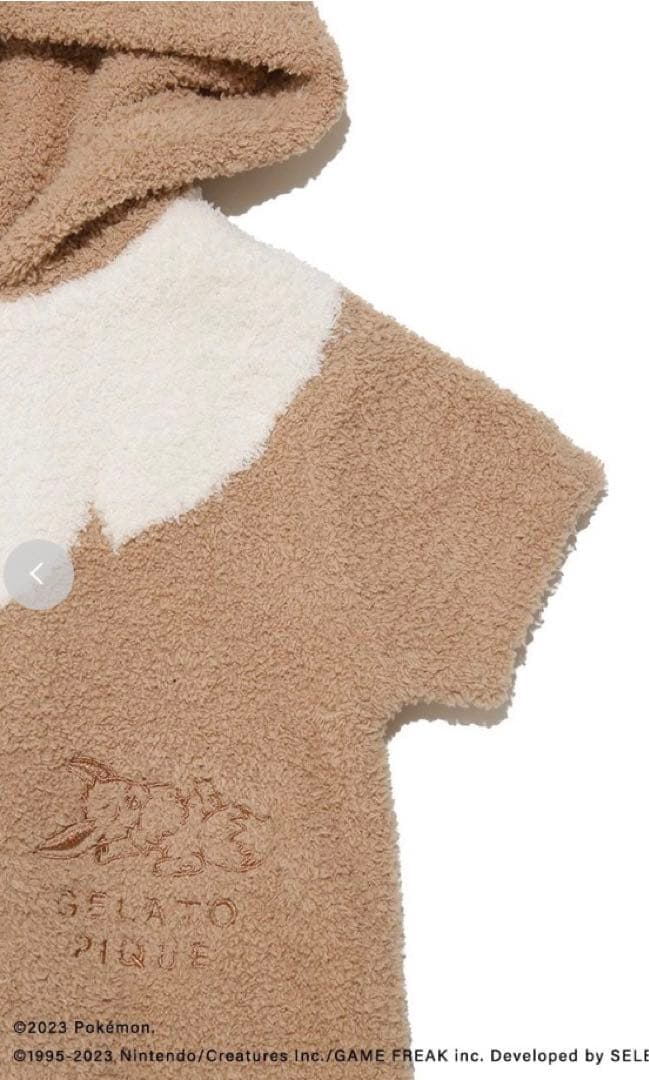 【80~90】ジェラートピケ ポケモンスリープ ロンパース イーブイ 80~90
